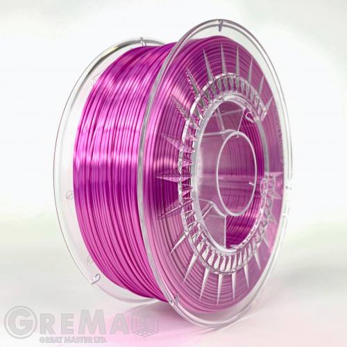 SILK Devil Design SILK filament 1.75 mm, 1 kg (2.0 lbs) - bright pink